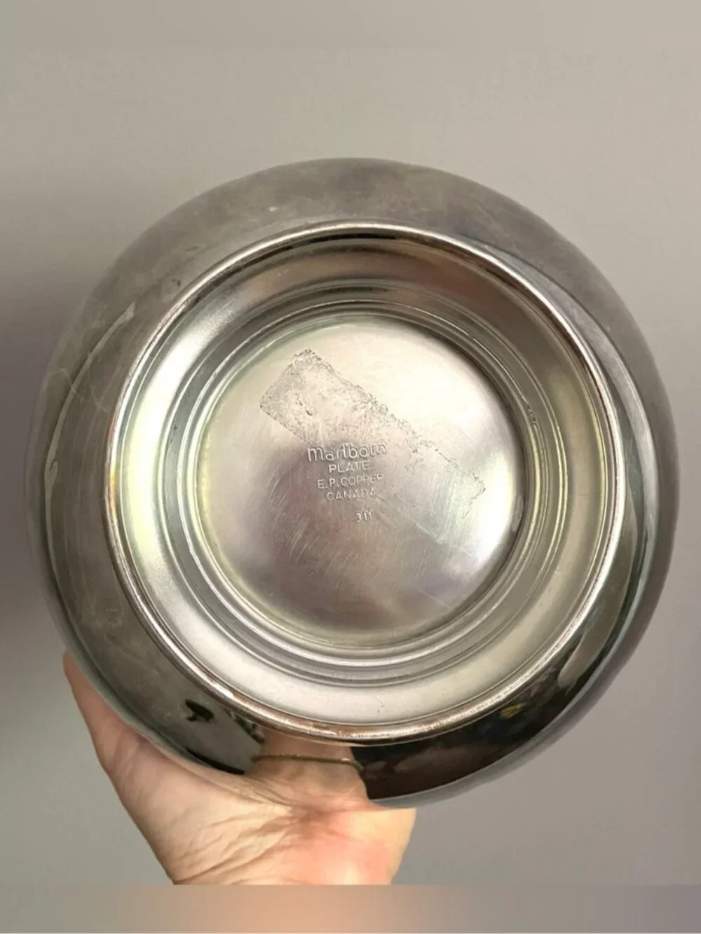 Vintage Silver Plated Rose Bowl w/ Glass Flower Frog - 7” diameter 🇨🇦 - Picture 7 of 9